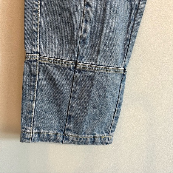 Lioness Women's High Rise Cargo Pockets Jeans Sz XXL Pockets Med Wash W 32 Y2K - Picture 6 of 11